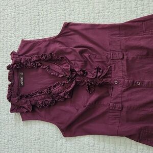 Apt. 9 Women's Dark Purple Button-Down Dress 4